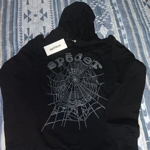 Spider Black Graphic Hoodie for Men